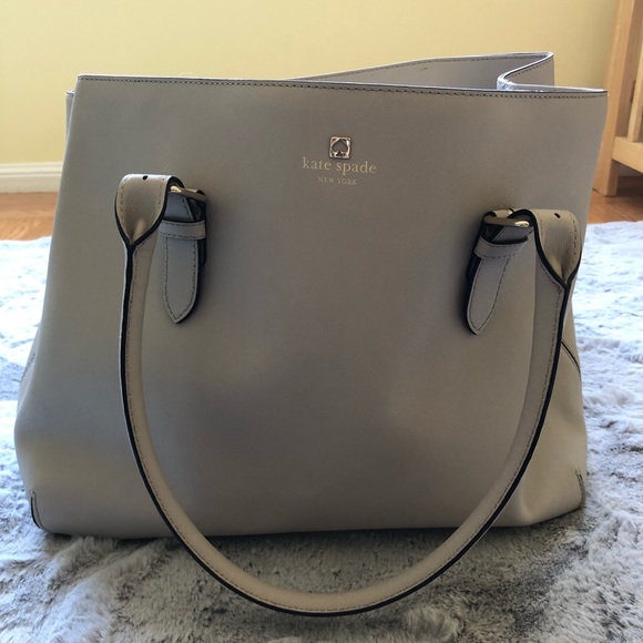 kate spade Handbags - Kate Spade Buckle Taupe Tote